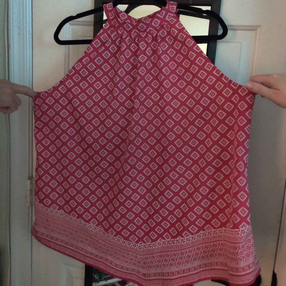 Cute Red Sleeveless Top - sz XL